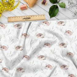 Ткань ниагара акварельный ёжик