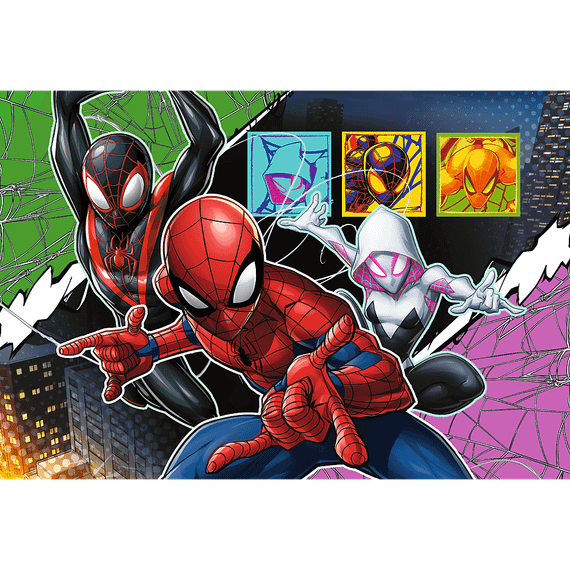 Pazl \ Puzzle \ Пазлы Puzzles - "100 UFT" - Trefl Premium Plus Kids - The brave spider/ Disney Marvel Spiderman