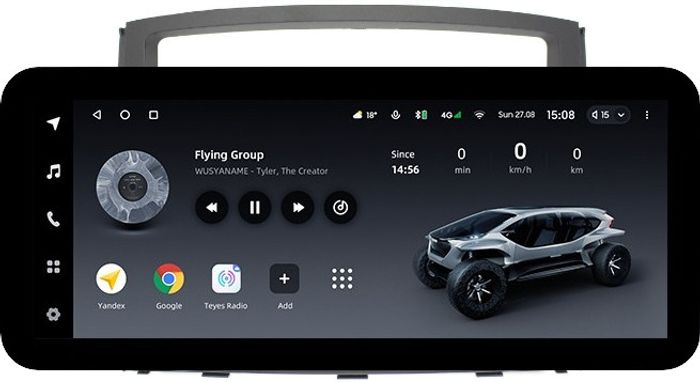 Магнитола для Mitsubishi Pajero 4 2006-2022 (без Rockford, без штатной КЗВ, рамка 9) - Teyes LUX ONE ROUND монитор 12.3" 2K QLED на Android 10, Быстрая, CarPlay, 4G SIM-слот