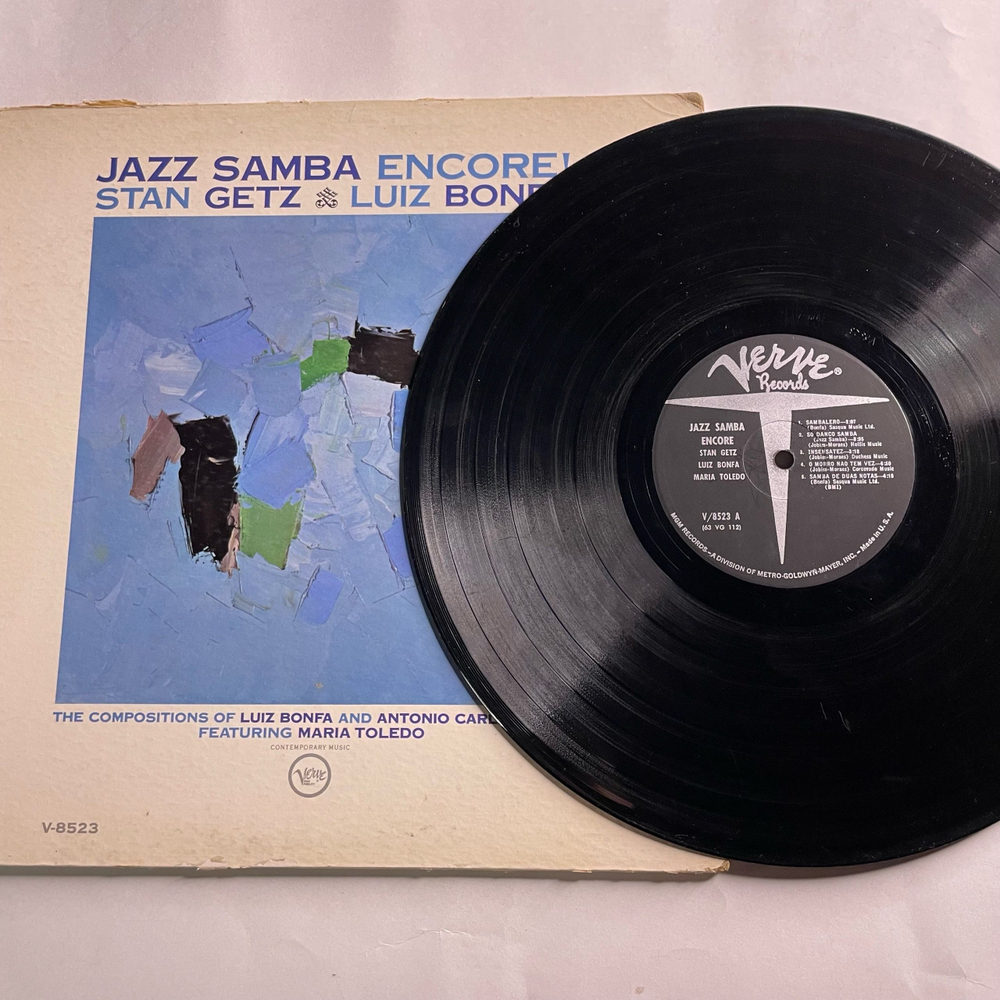Винтажная виниловая пластинка LP Stan Getz, Luiz Bonfa, Jazz Samba Encore (США 1963)
