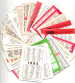 Календарики карманные 25 штук. Природа и растения - 1981 - 1994 гг.
