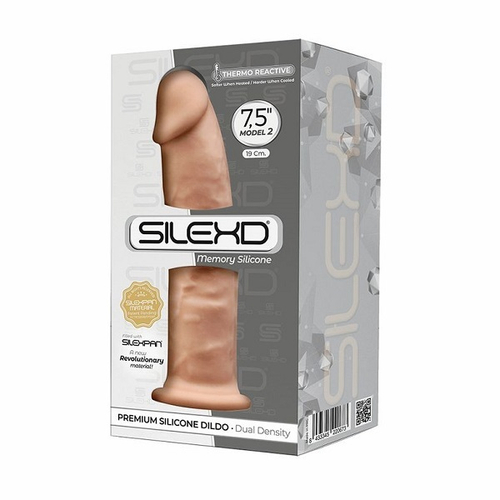 Телесный фаллоимитатор 19,2см SilexD Premium Silicone Dildo 7,5" Model 2