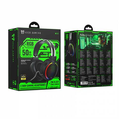 Проводные накладные Battle игровые наушники Hoco W117 (black)