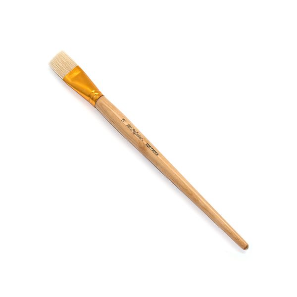 Кисть щетина №24 плоская, 5 шт, длинная ручка, 24, Mr.Painter BBR 134-24