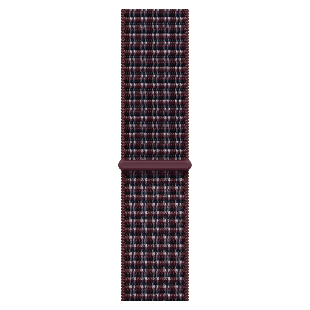 Умные часы Apple Watch Series 12 GPS, 46mm, Black Aluminum Case with Burgundy Plaid Sport Loop
