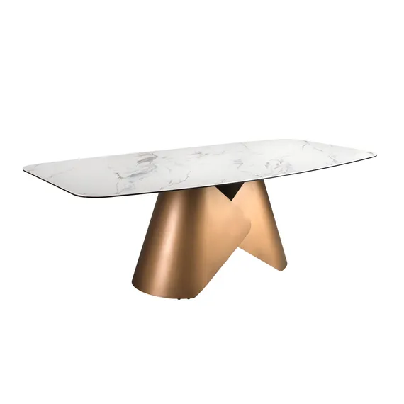 Обеденный стол Angel Cerda 1172, 240х120 см, белая керамика 