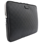GUCCI Leather Laptop Briefcase Men"s Black