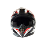 Шлем мото кроссовый HIZER 915 #9 (S) white/red/black