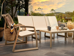 Диван пластиковый трехместный Siesta Contract Pacific Lounge, бежевый