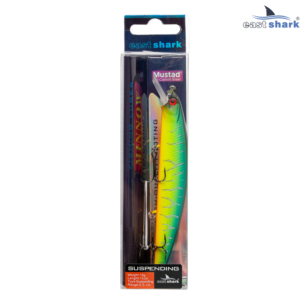 Воблер EastShark Minnow 11см. 16г. 0.5-1m Suspending col.#003
