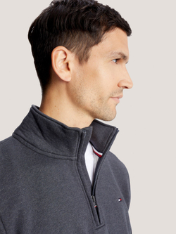 Свитшот Tommy Hilfiger Flag Logo Quater-Zip Grey Heather