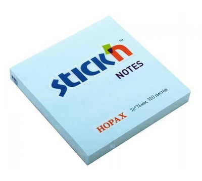 Блок-стикер 76*76 100л HOPAX 21747 пастель голубой
