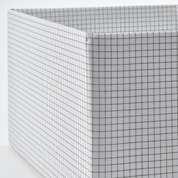IKEA STUK  (ИКЕА СТУК)  -  Коробка с перегородкой - белый/чёрный 32x51x18 см