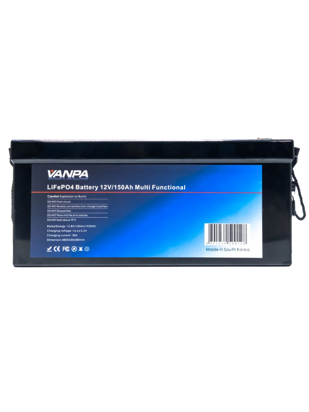 Аккумулятор Lifepo4 VANPALIFE 12V 150Ah (12V 150A) multi function