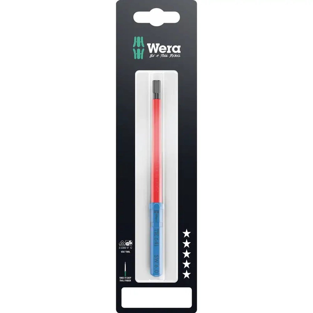 Сменная отвертка Kraftform Kompakt VDE 64 i 5,0x157 мм TIE SB VDE WERA 05006564001