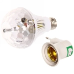 Диско-лампа светодиодная «Карнавал» LED (красный, зеленый, синий), цоколь Е27, 220 В+переходник (220V)