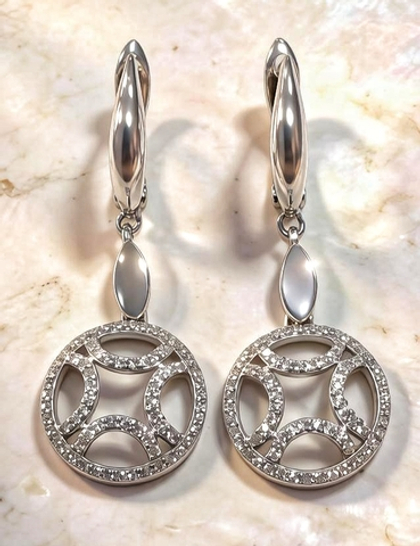 Ювелирные серьги из серебра 925 пробы