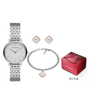 EMPORIO ARMANI Gypsophila Collection Wrist Watch Quartz Movement Stainless Steel Strap White Dial Women"s Watch