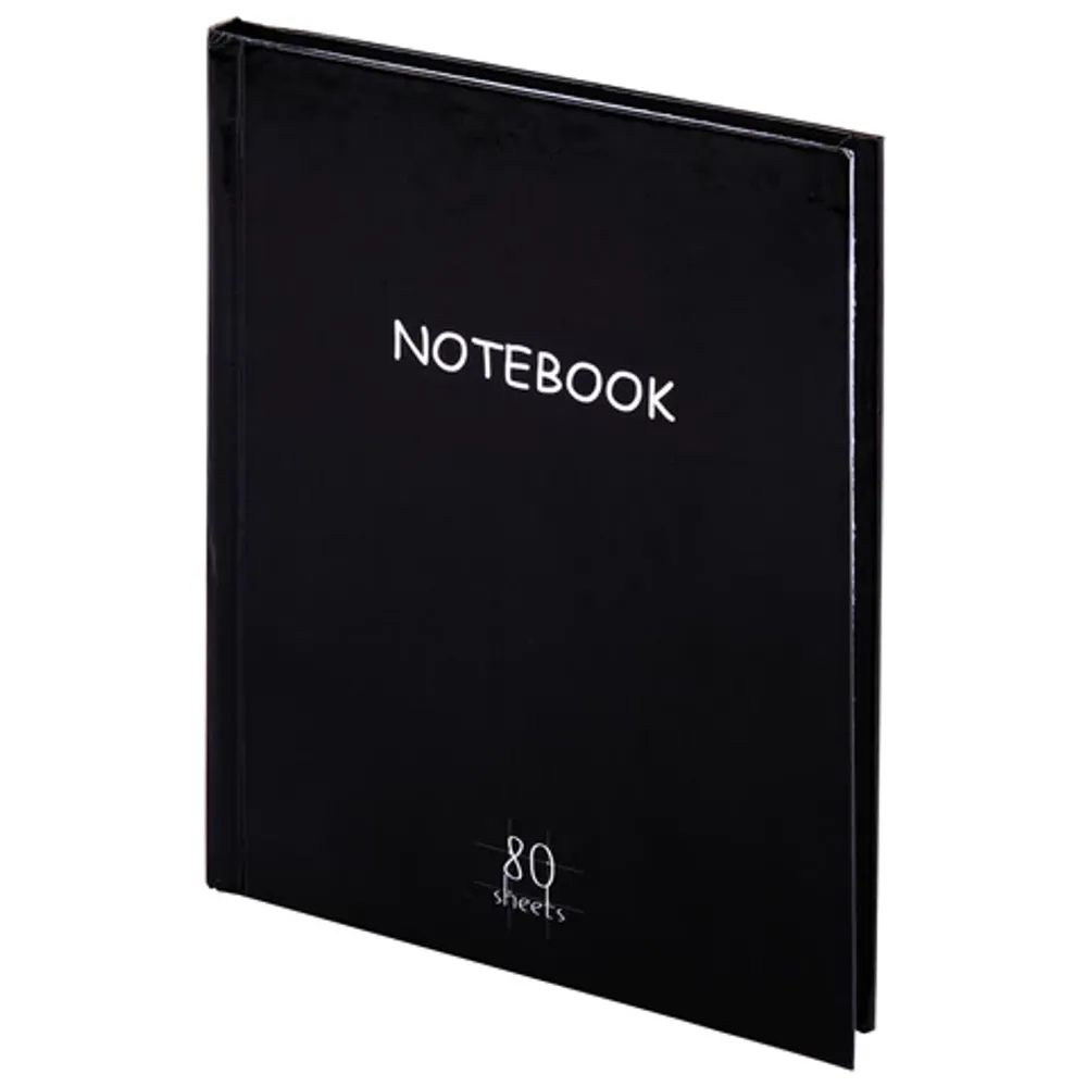 Записная книжка А6, 80л, обл. твёрдая, выб.лак, Staff Black