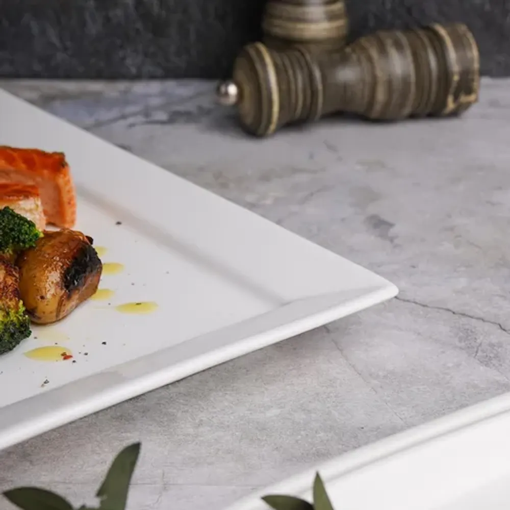 Блюдо прямоугольное 30*20 см h2,5 см белое фарфор P.L. Proff Cuisine [4]