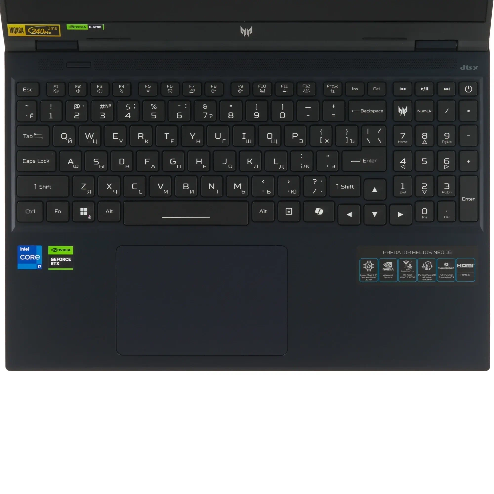 Ноутбук Predator Helios Neo Intel Core i7-13700HX 32 ГБ RTX 4070 2 ТБ SSD, черный (CUSTOM)