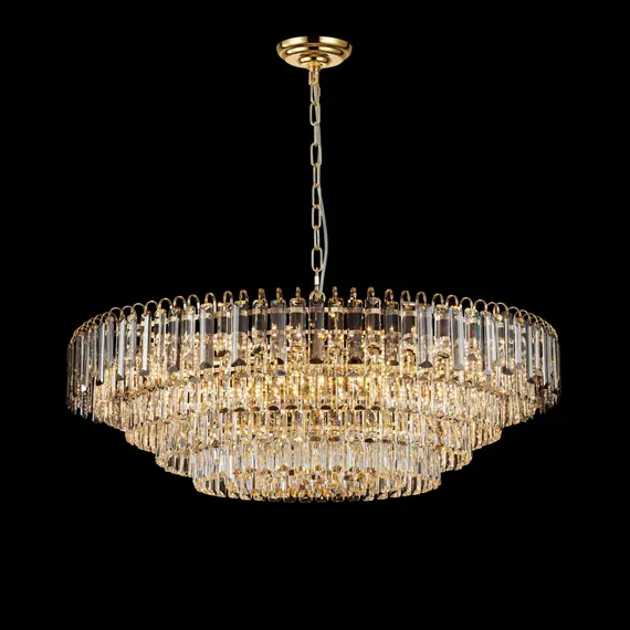 Люстра подвесная Rilon J62-ф1000*H310 H GOLD, 18×40 Вт, золотая