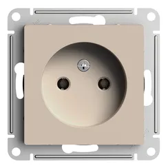 Розетка без заземления без шторок Systeme Electric AtlasDesign Песочный ATN001241