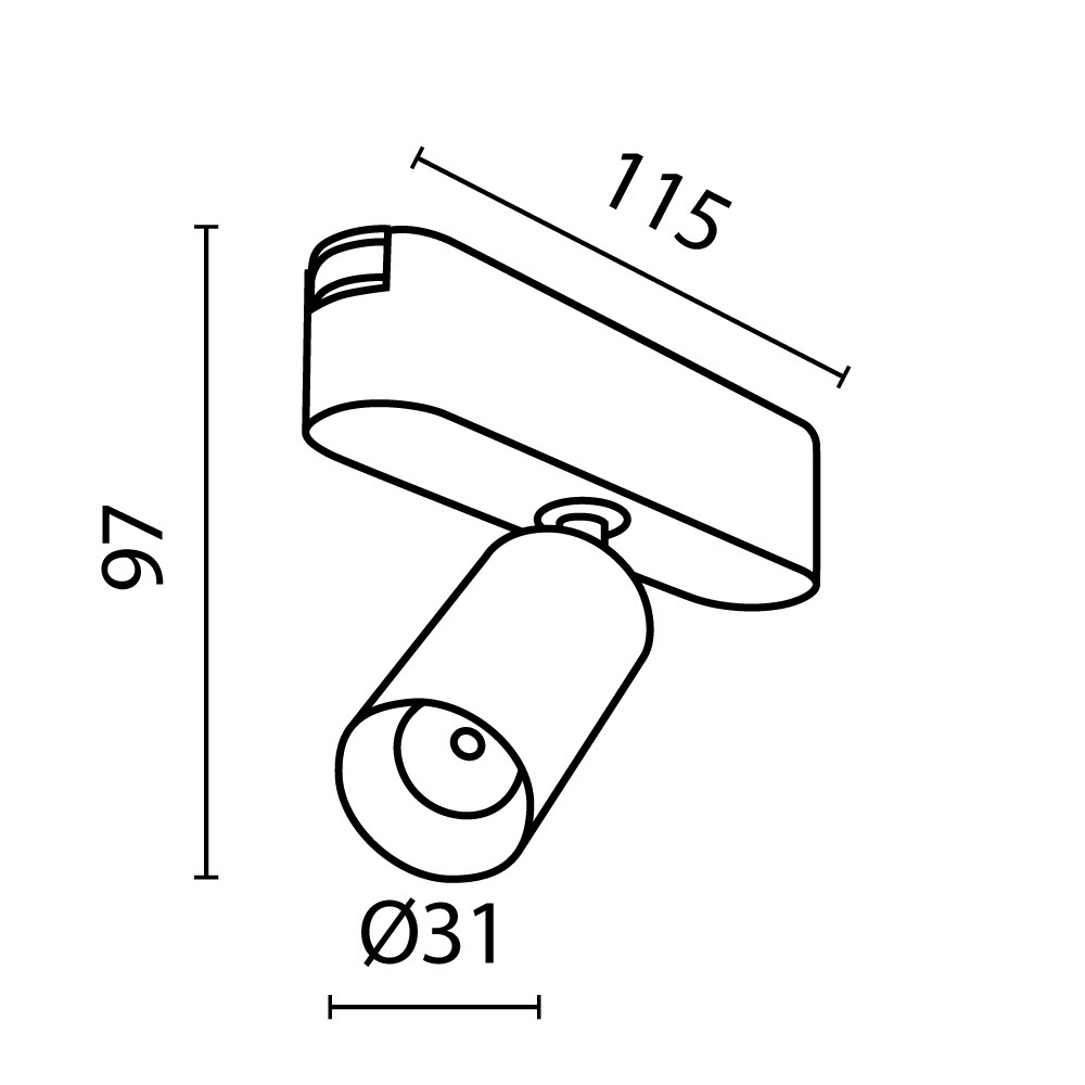 Магнитный трековый светильник Maytoni Focus LEDTR103-1-5W4K-M-B