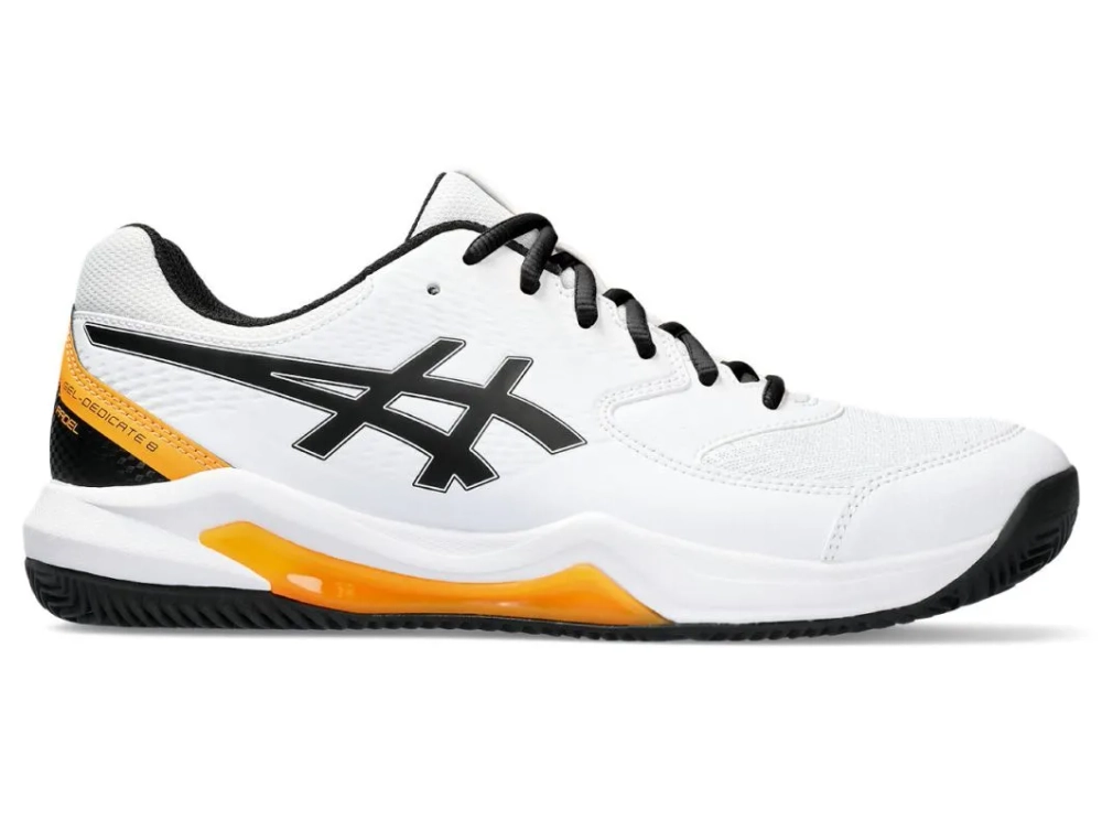 Мужские кроссовки для Падел Asics Gel-Dedicate 8 Padel - white/orange pop