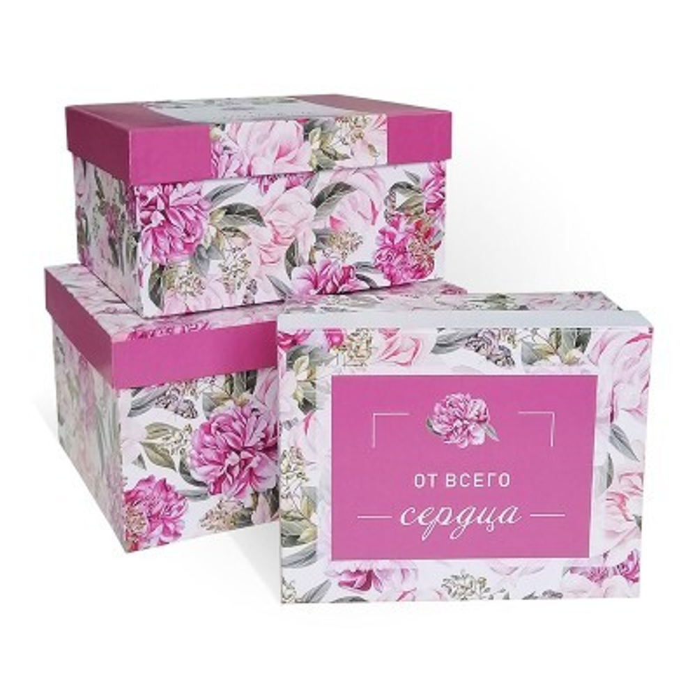 Коробка Прямоугольник 23*19*13 Пион 1шт