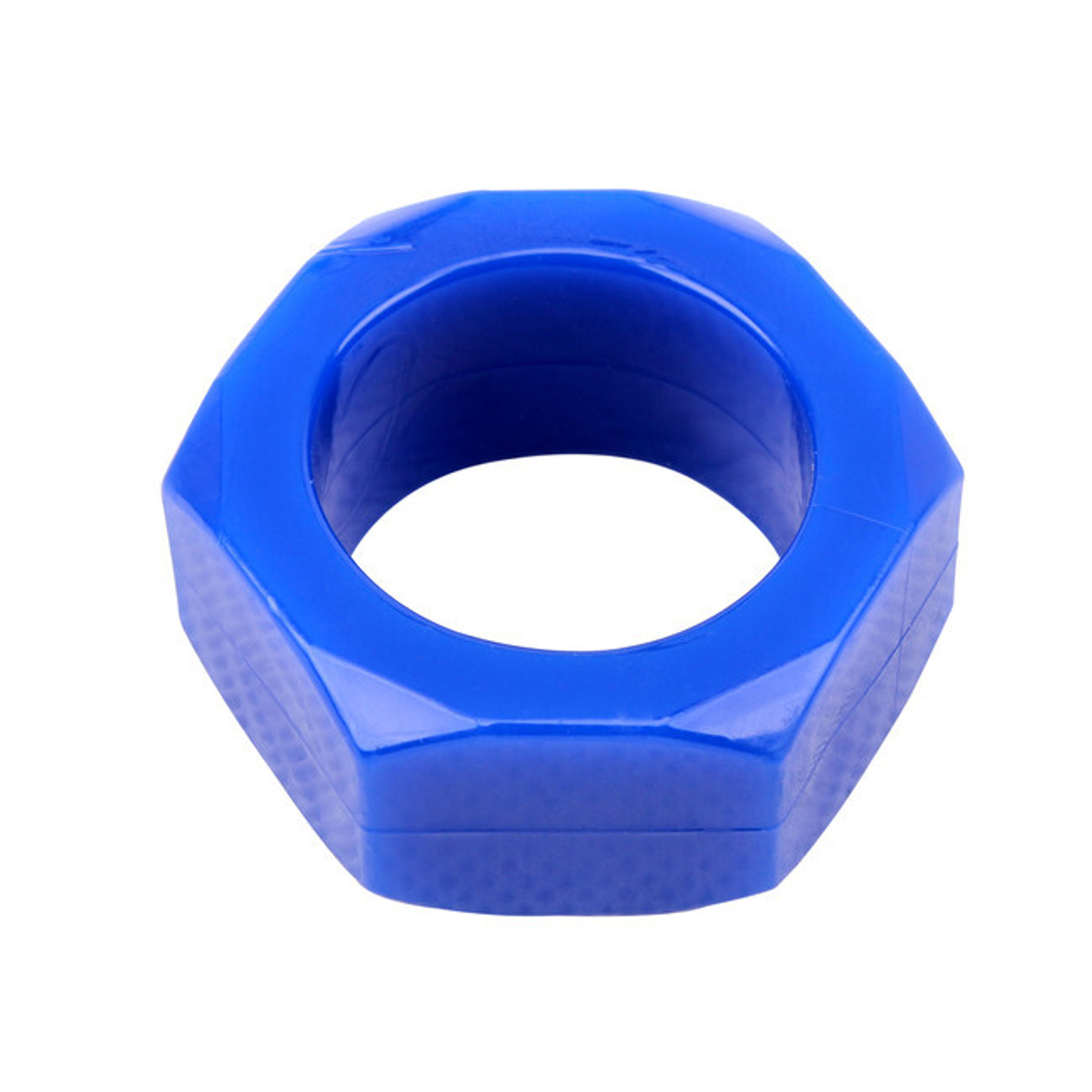 Эрекционное кольцо Nust Bolts Cock Ring, голубой (Цвет: голубой)