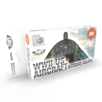 Набор красок AK interactive WWII US Aircraft Interior Colors Set 3G, 6 красок