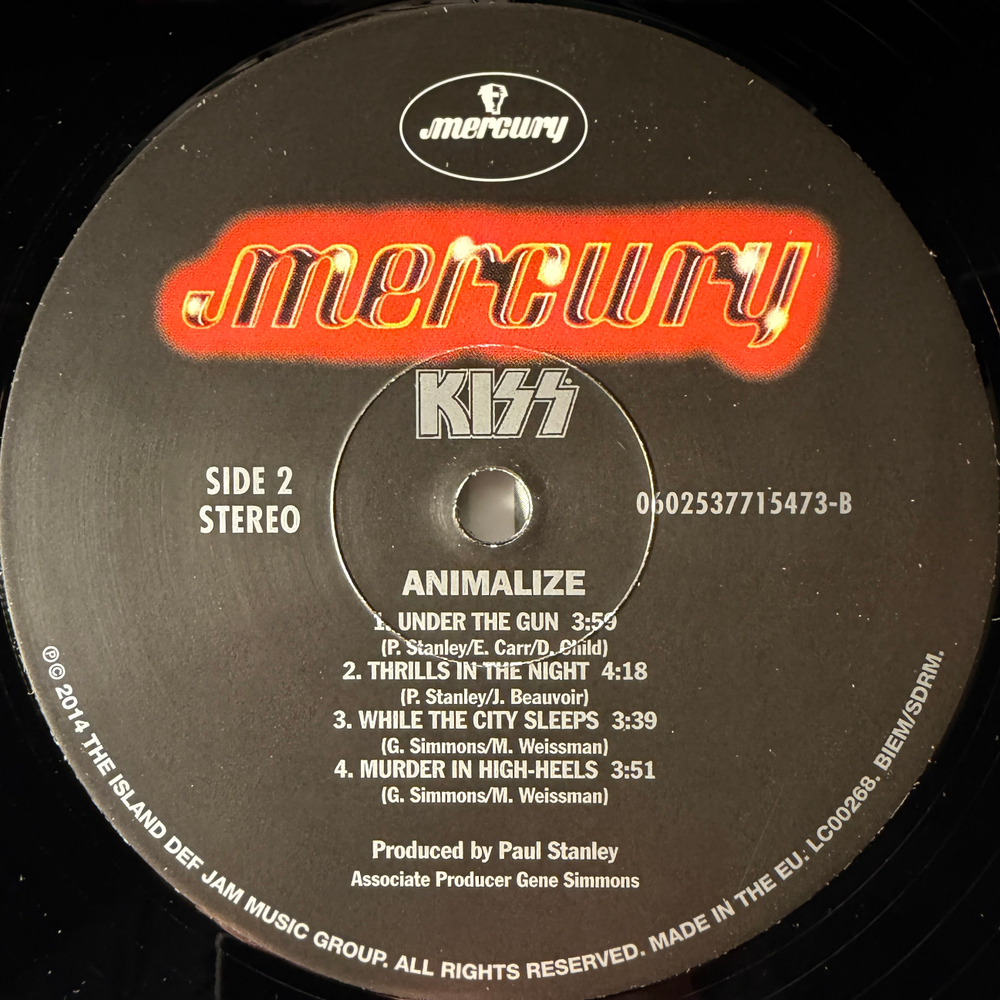 Kiss - Animalize (Европа 2014г.)