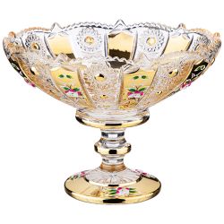 КОНФЕТНИЦА "LEFARD GOLD GLASS" 19,5*19,5 СМ. ВЫСОТА=15 СМ. (КОР=12ШТ.)