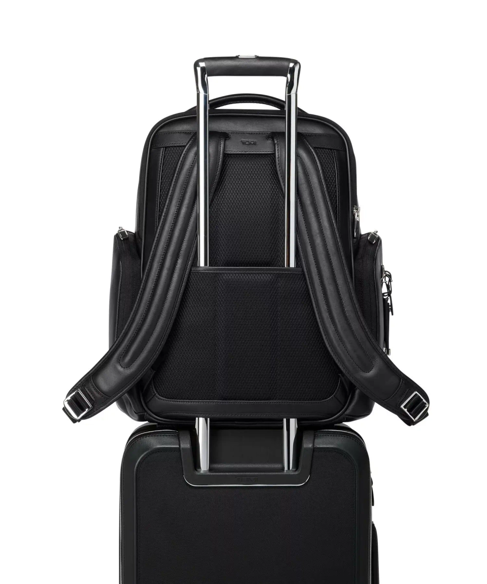 Рюкзак кожаный большой Barker/Black