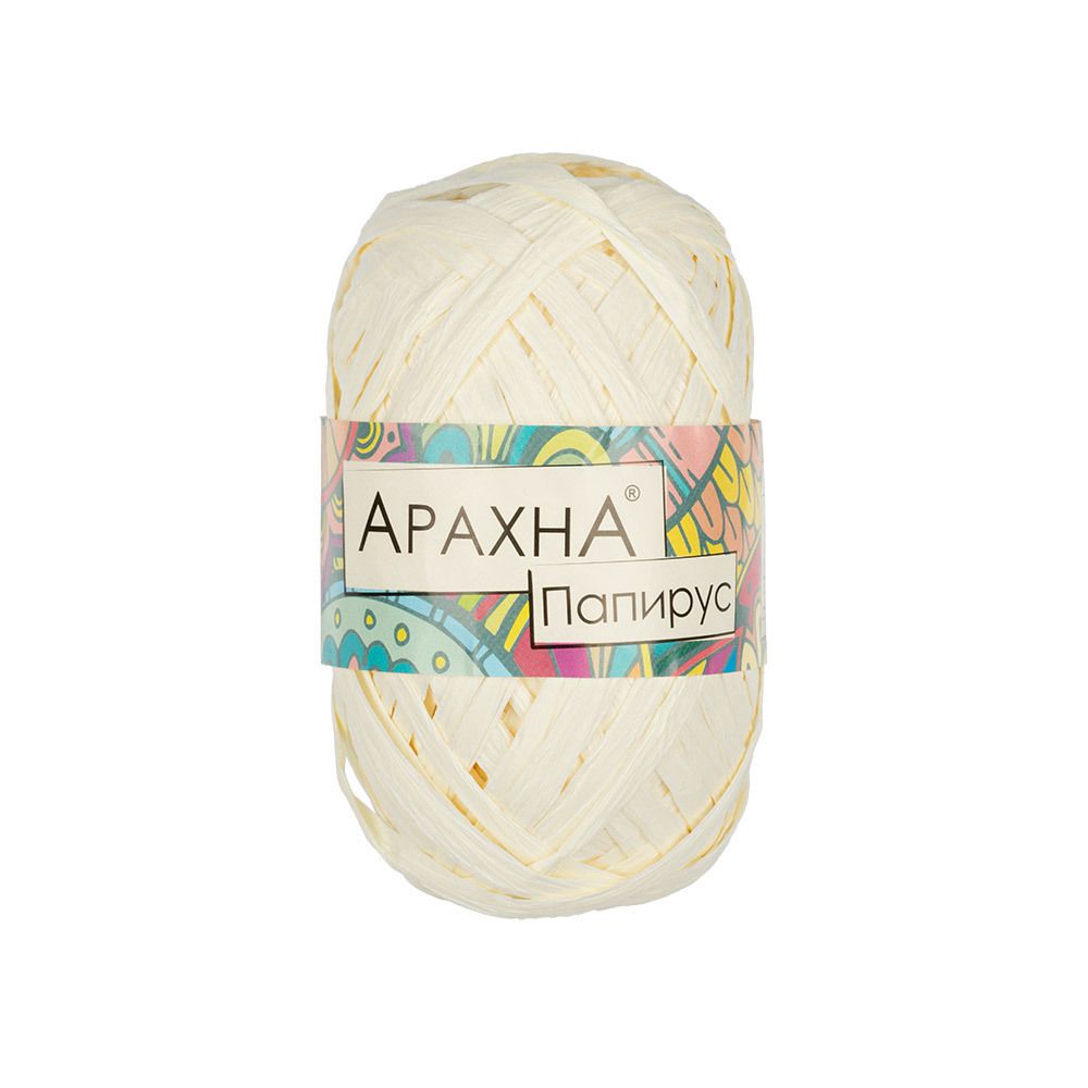 Пряжа Arachna Papyrus / уп.10 мот. по 40г, 50м, 01 молочный Пряжа Arachna Papyrus / уп.10 мот. по 40г, 50м, 01 молочный
