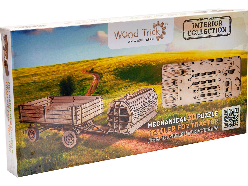 Механическая сборная модель Wood Trick Прицепы для трактора