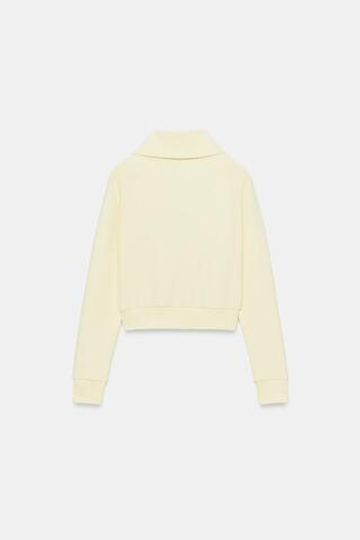 ZARA ТОЛСТОВКА ИЗ ФЛИСА НА МОЛНИИ, ЖЕЛТЫЙ