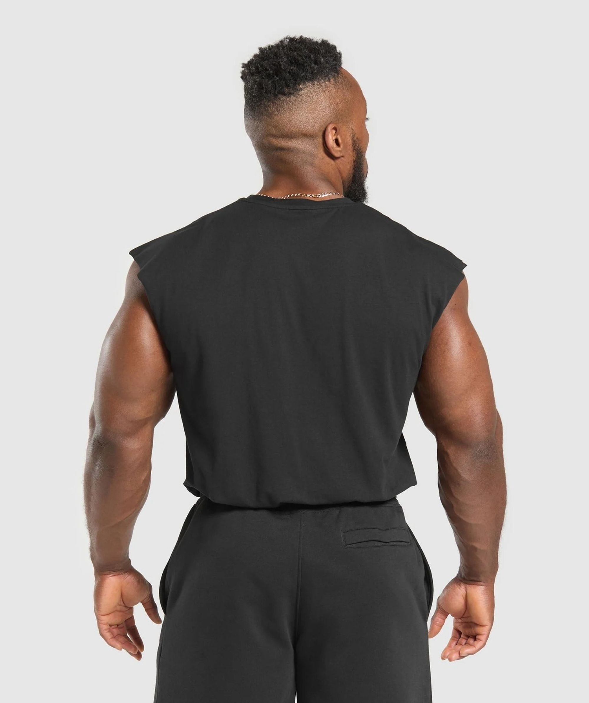 Майка GYMSHARK Critical Cut Off Tank Black