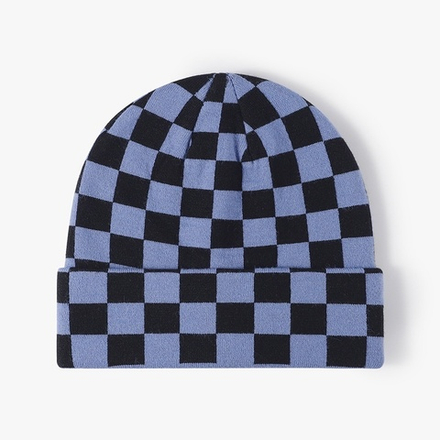 Шапка STUFF "Checker" Синий