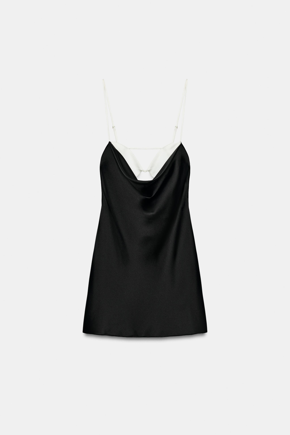 КОМБИНИРОВАННОЕ АТЛАСНОЕ МИНИ-ПЛАТЬЕ — ZARA