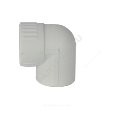Угольник PP-R комбинированный белый Дн 20х3/4"х90гр ВР ZFPCL