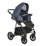 PITUSO Коляска 2 в1 Nino  короб+прогулка Antracyt+Кожа Metalic Grey