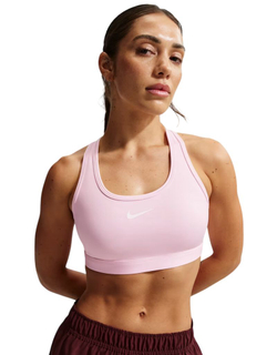 Теннисный бюстгальтер Nike Swoosh Medium Support Non-Padded Sports - pink foam/stone mauve/white