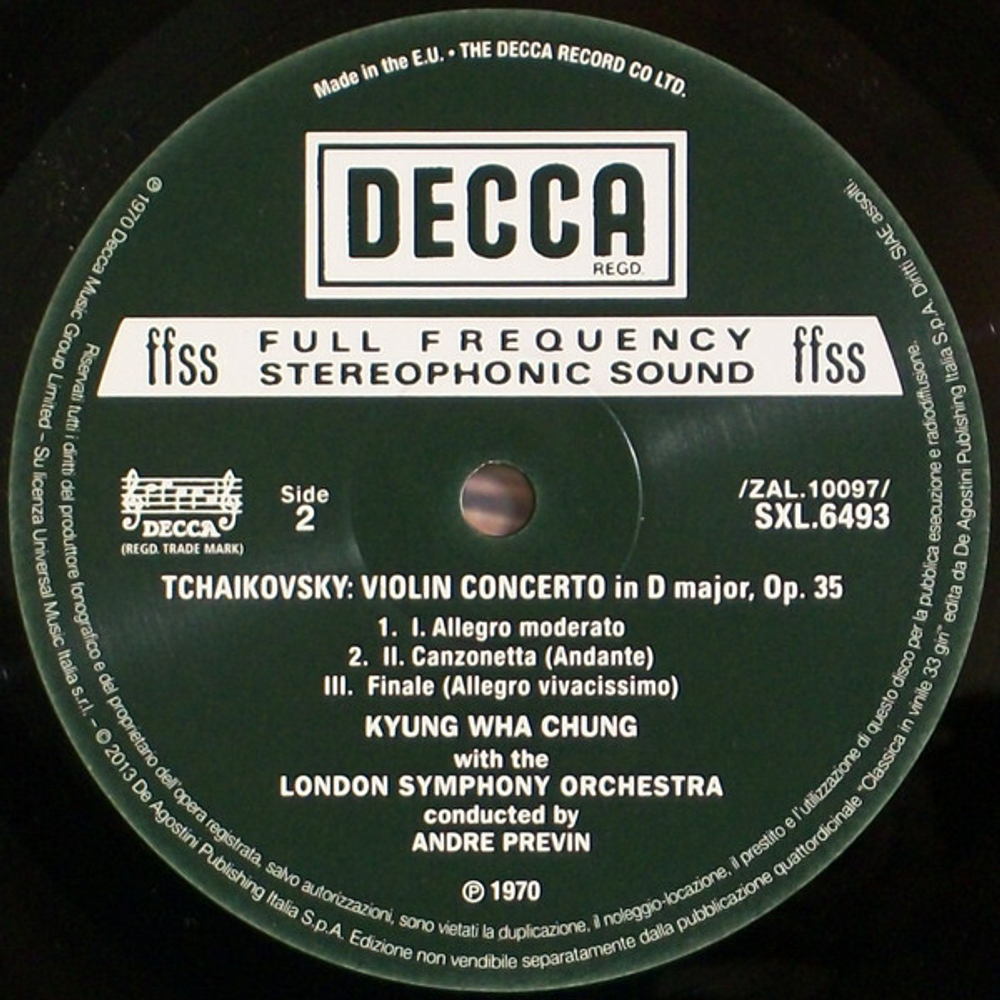 Kyung-Wha Chung, London Symphony Orchestra, Andre Previn / Tchaikovsky, Sibelius: Violin Concertos (LP)