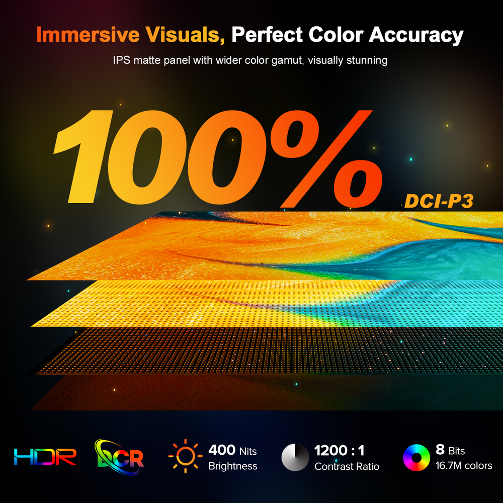 16" Портативный монитор UPERFECT Ugame J16 2K (2560x1600), 240 Гц, IPS