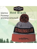 Шапка с помпоном Strikemaster Black Grey White, размер универсальный