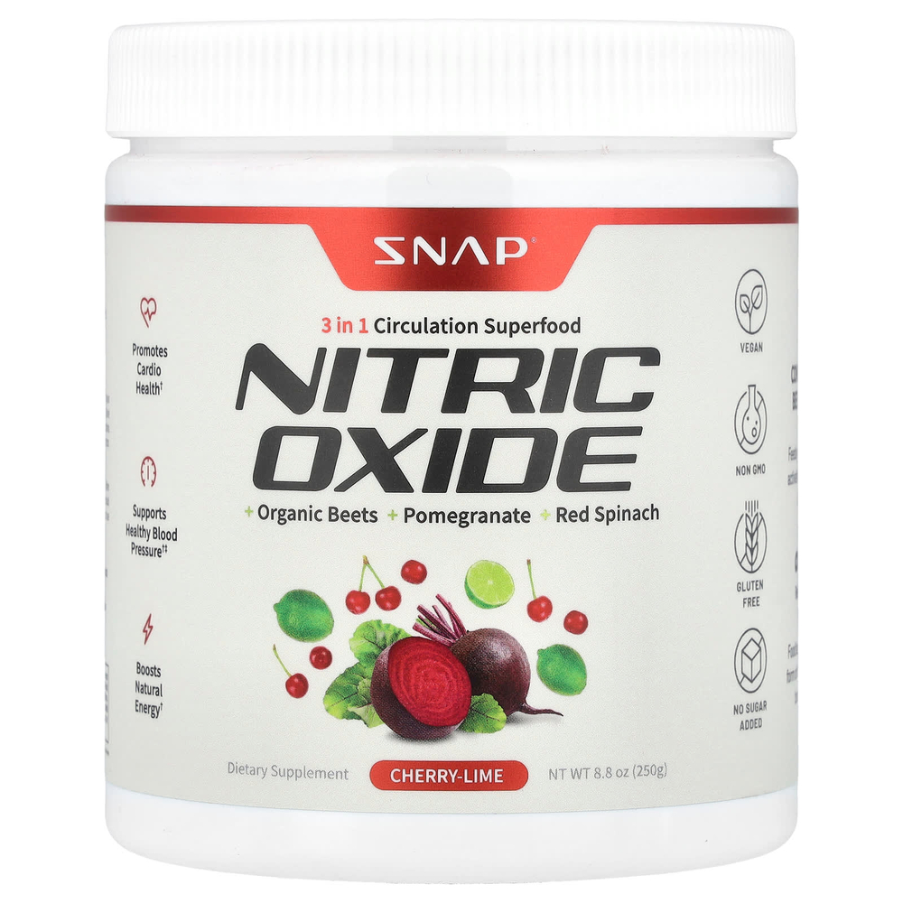 Snap Supplements, Оксид азота, вишня и лайм, 250 г (8,8 унции)