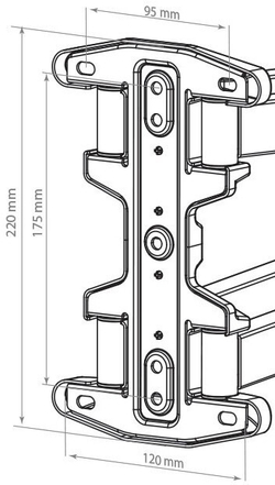 Кронштейн для телевизора Kromax OPTIMA-407 серый 22;-65; макс.45кг настенный поворот и наклон