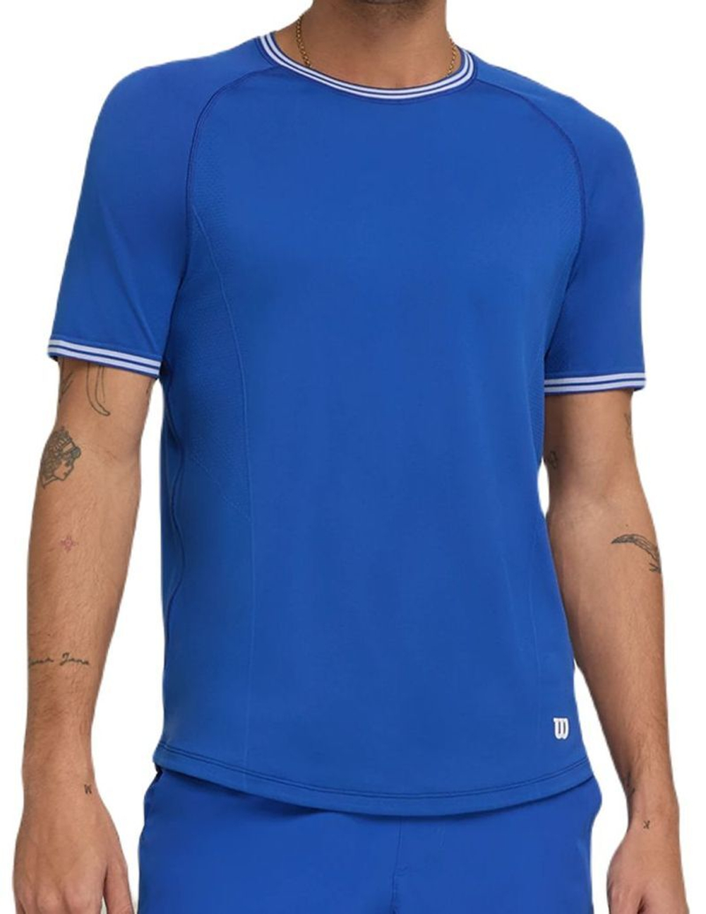 Мужская теннисная футболка Wilson Court Performance Crew T-Shirt - небесный